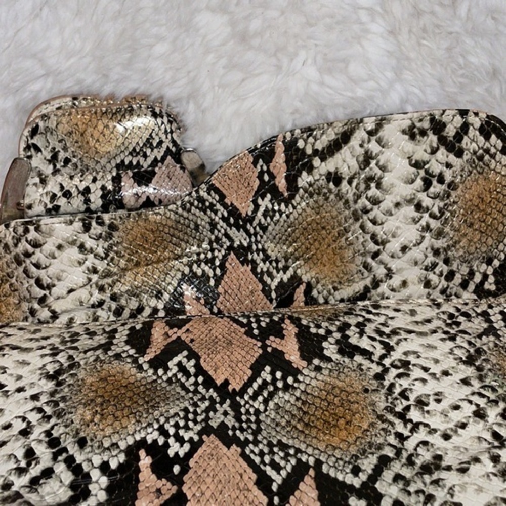 Chinese Laundry Snake Faux Leather‎ Clutch Bag - Picture 5 of 8